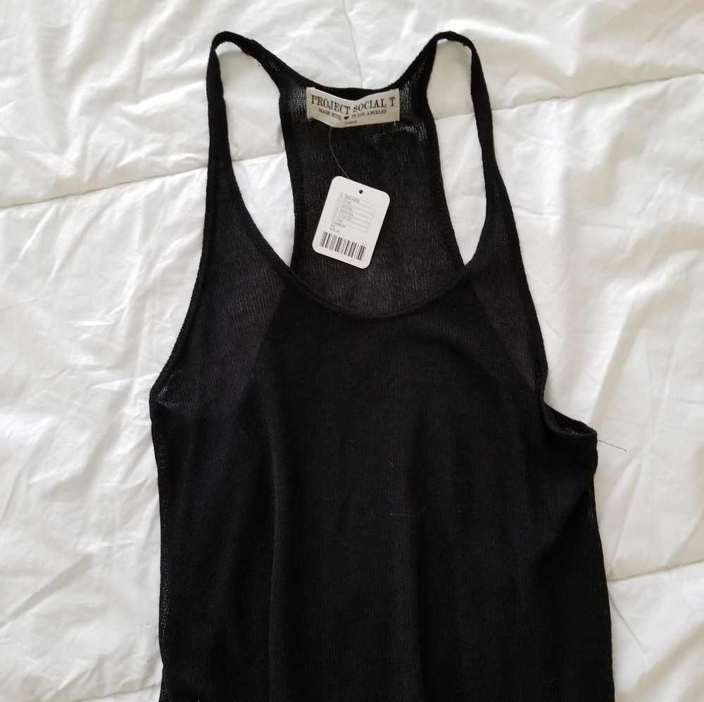 Knit sheer tank